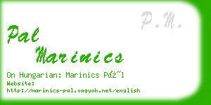 pal marinics business card